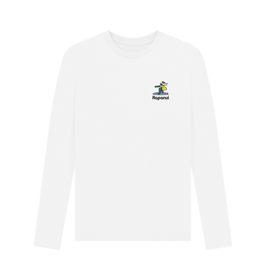 White Printed Long Sleeve T Shirt
