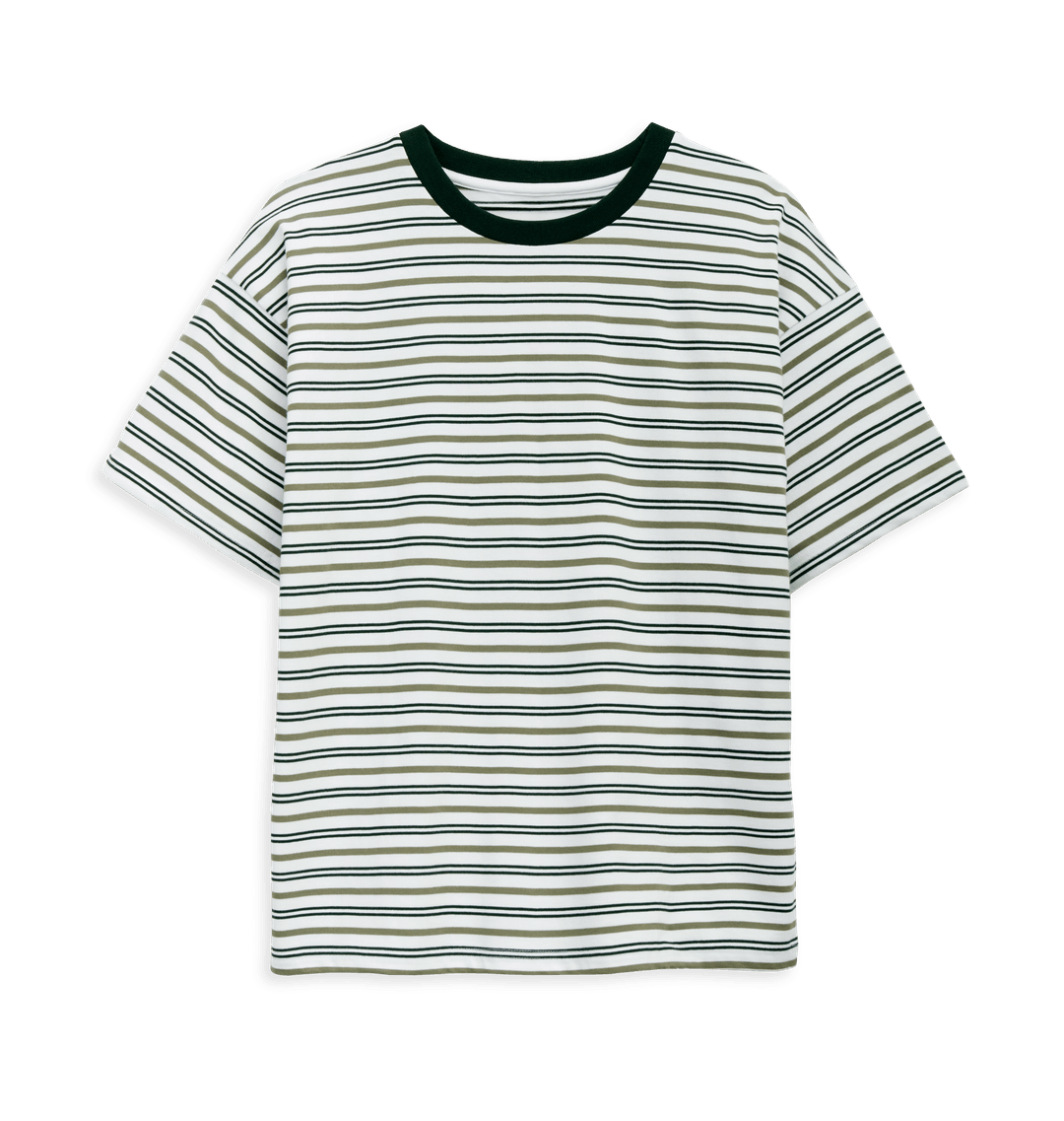 Evergreen Stripes Printed T-shirt Front