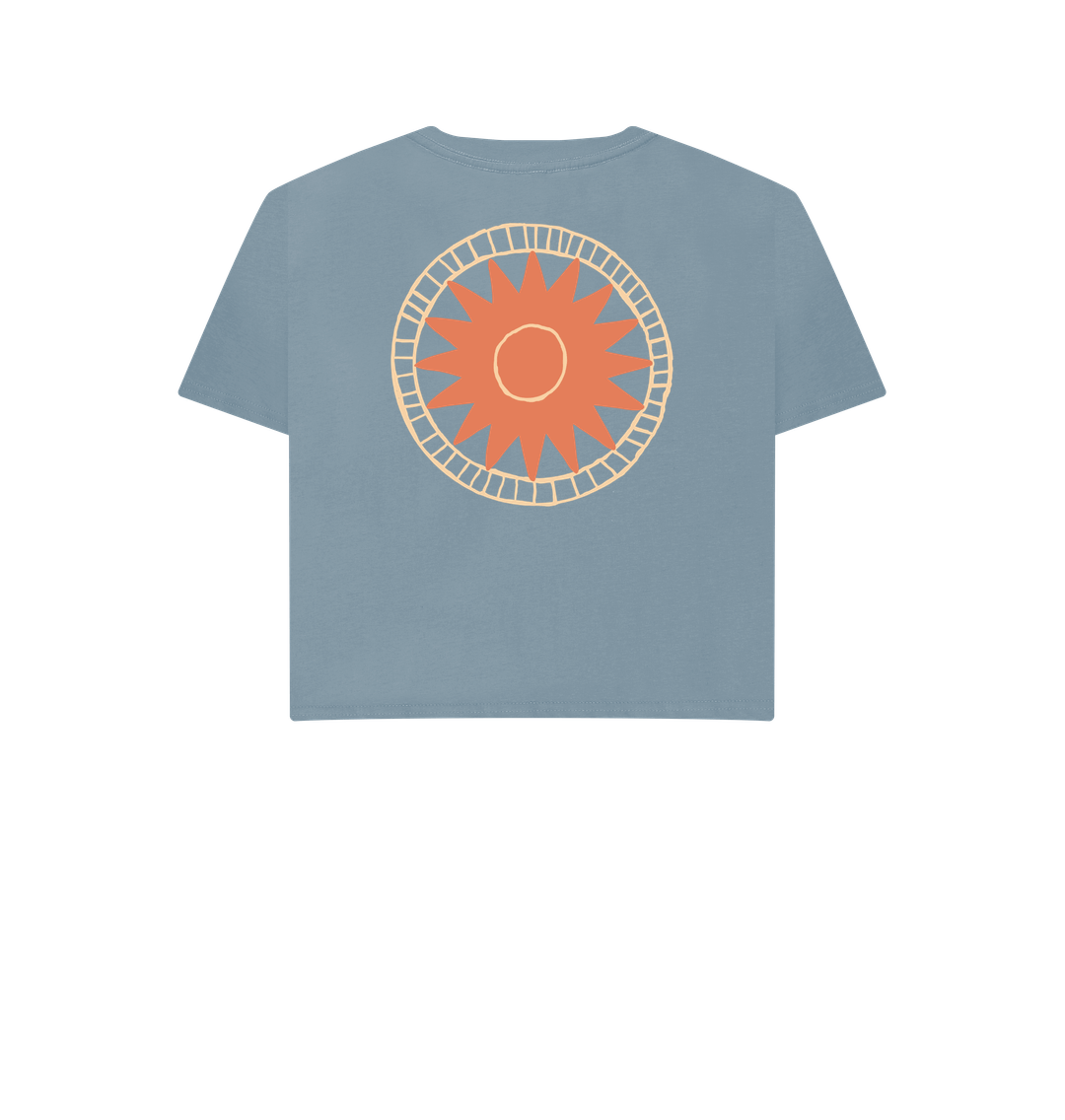 Stone Blue Printed T-shirt
