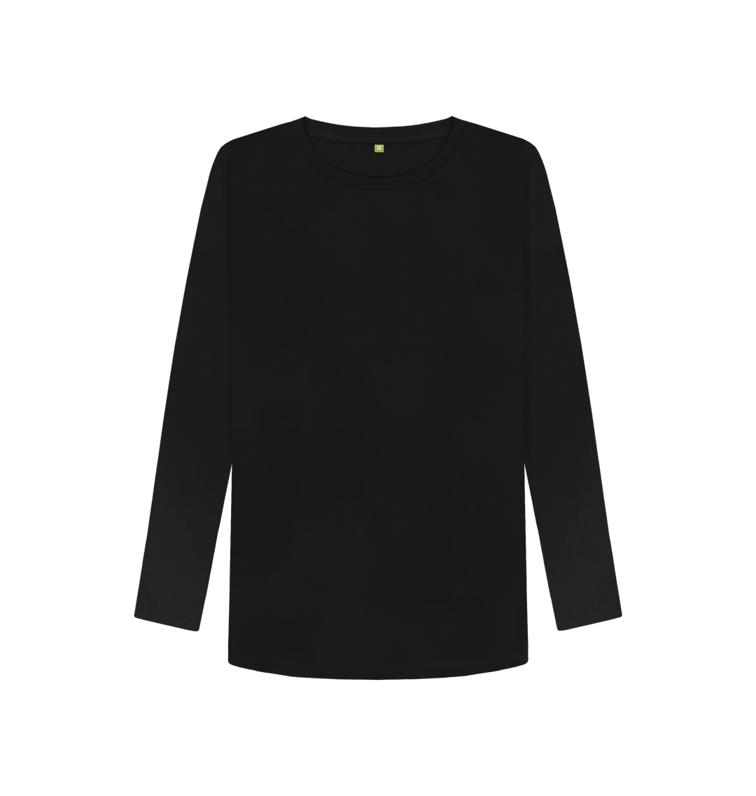 Black Printed Long Sleeve T Shirt