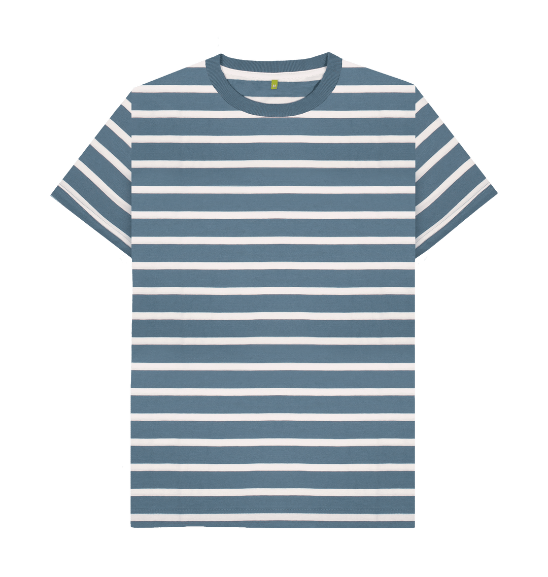 Blue Stripes Printed Premium T-Shirt