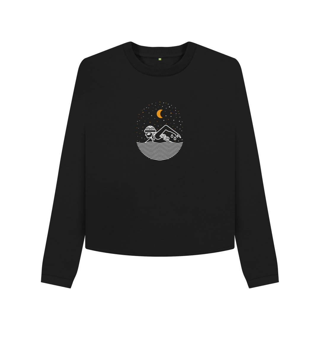 Black Printed Boxy Jumpers
