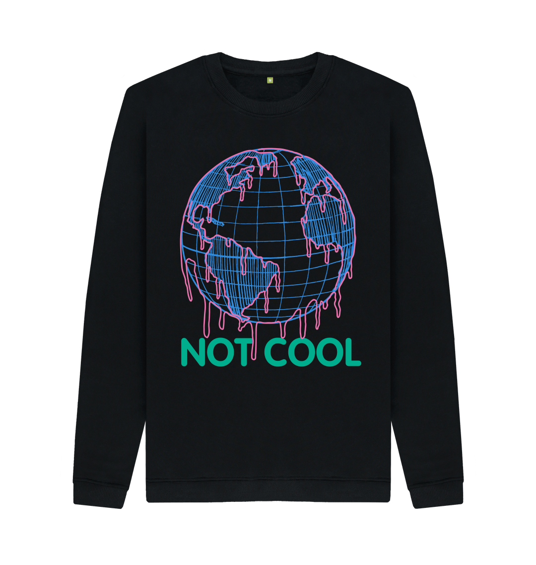 Black Printed Sweater Front