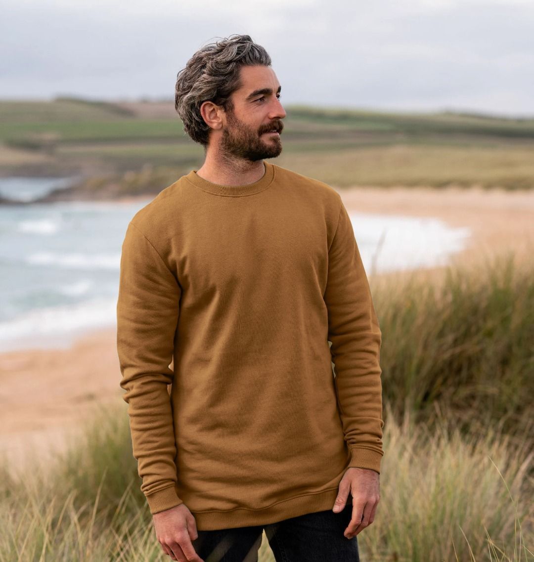 Men's Organic Crew Neck Sweatshirt - Plain Sweatshirt
