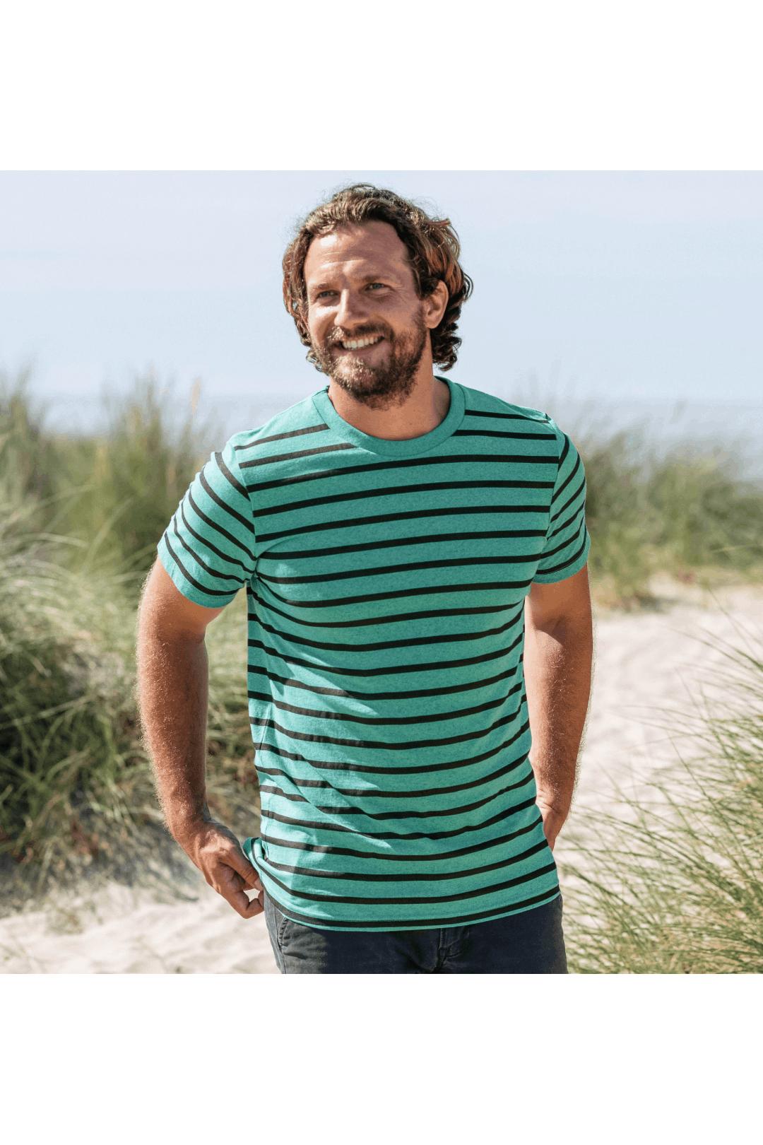 Men's Recycled Stripe T - shirt - Striped T - Shirts
