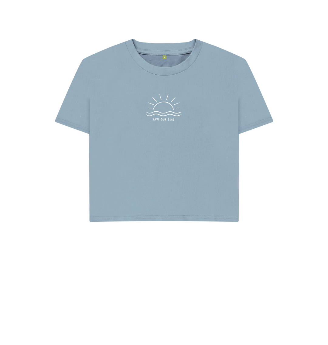 Stone Blue Printed T-shirt