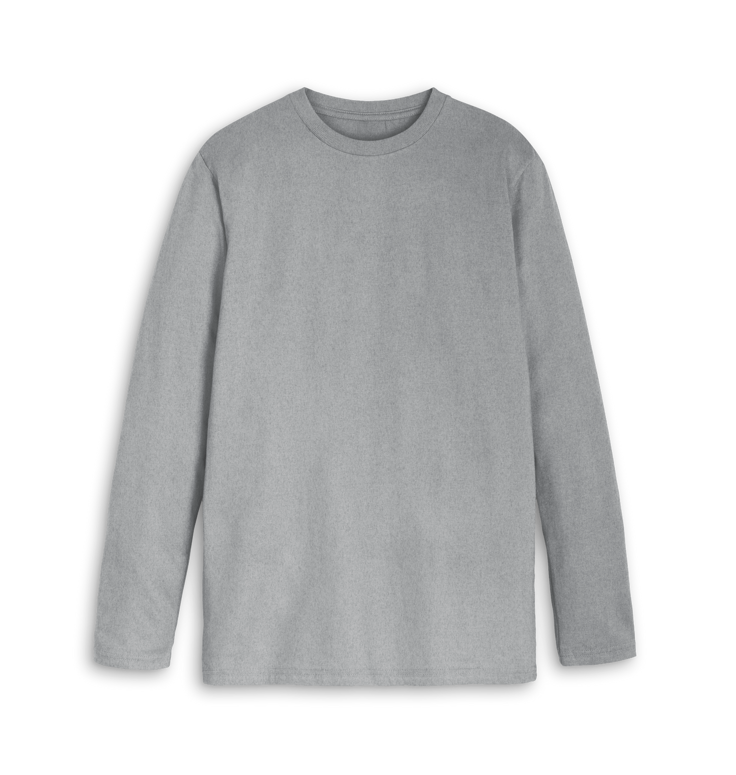 Athletic Grey Printed Long Sleeve T Shirt Front