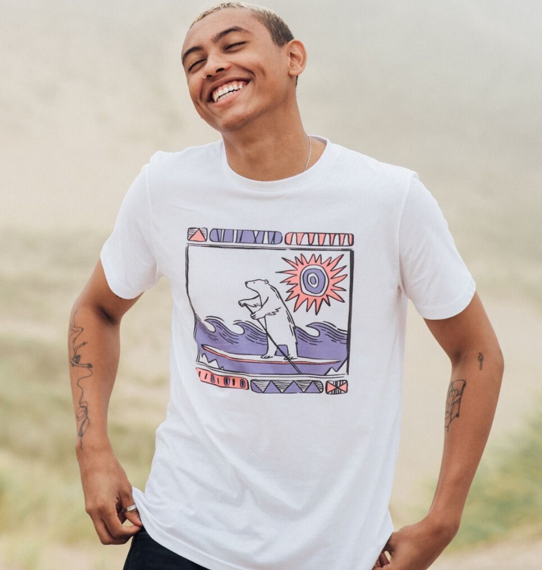 Polar Bear Paddleboard T - shirt - Printed T - shirt