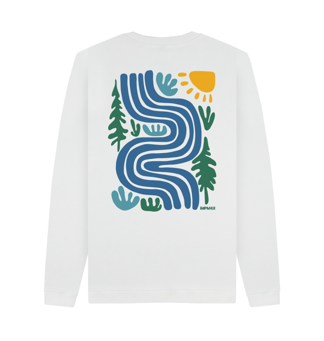 White Printed Sweater
