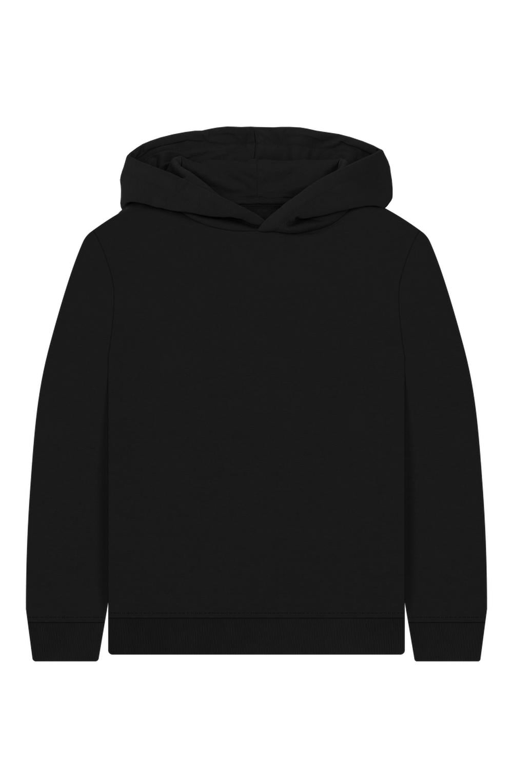 Black Printed Kids Hoodie