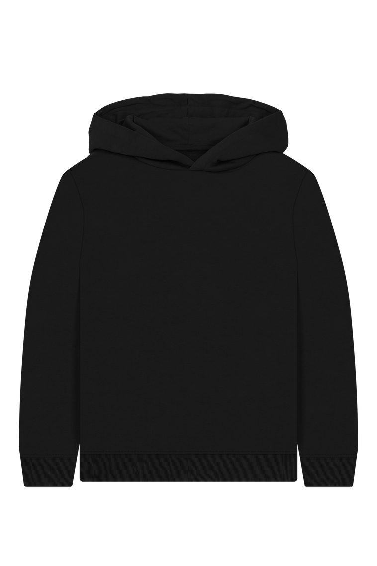 Black Printed Kids Hoodie