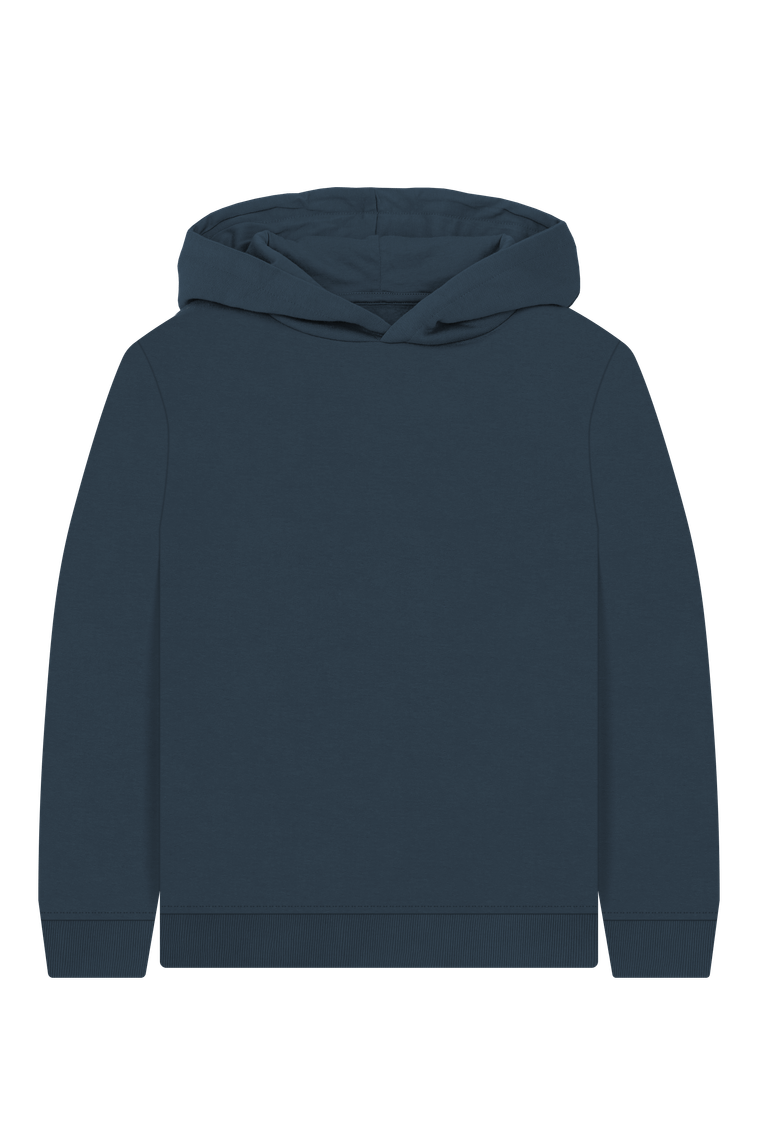 Navy Blue Printed Kids Hoodie
