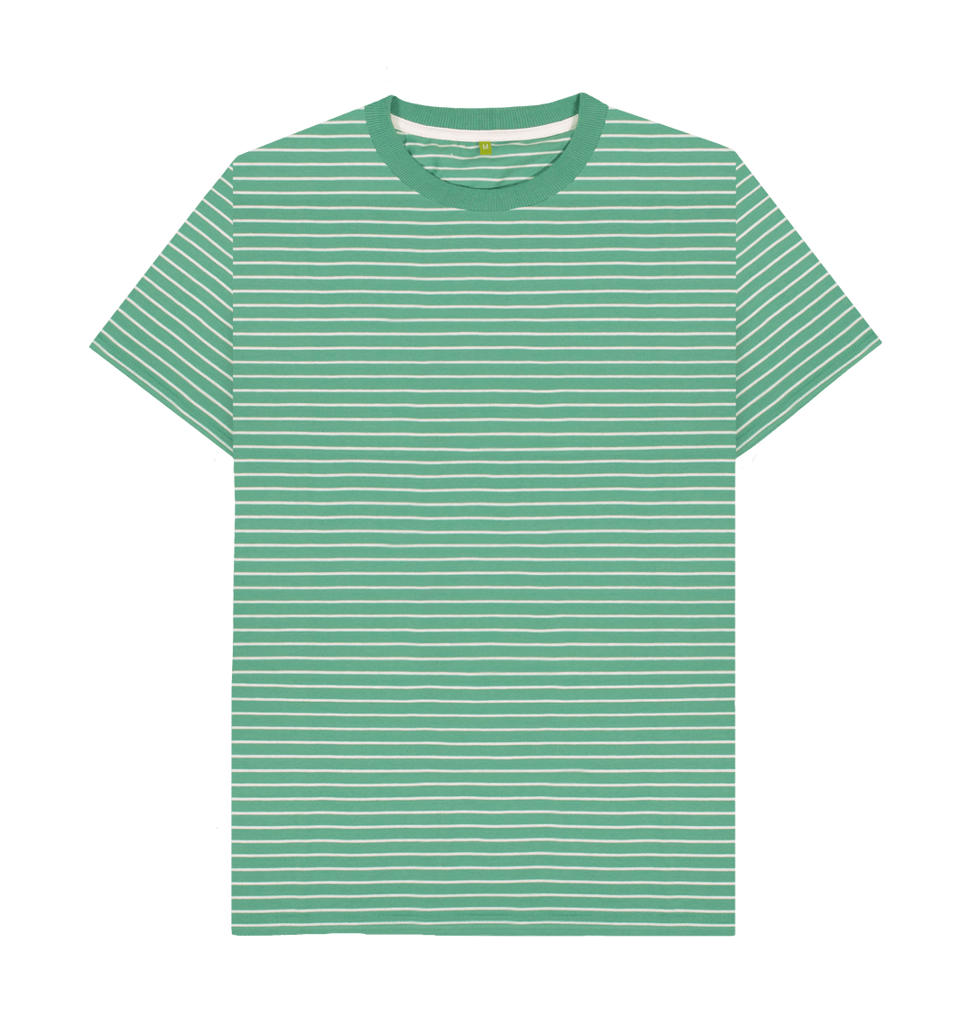 Green Stripes Printed Premium T-Shirt