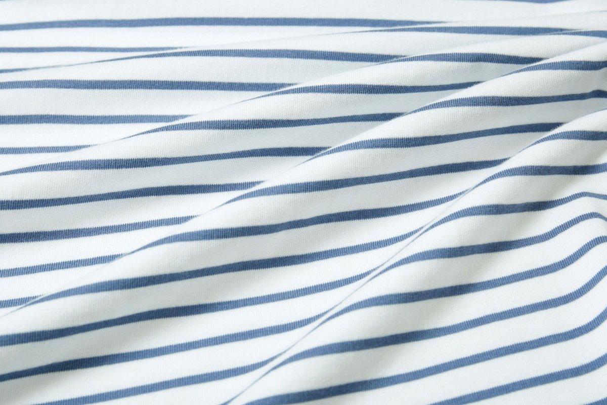 Striped Boat Neck Top - Striped T - Shirts