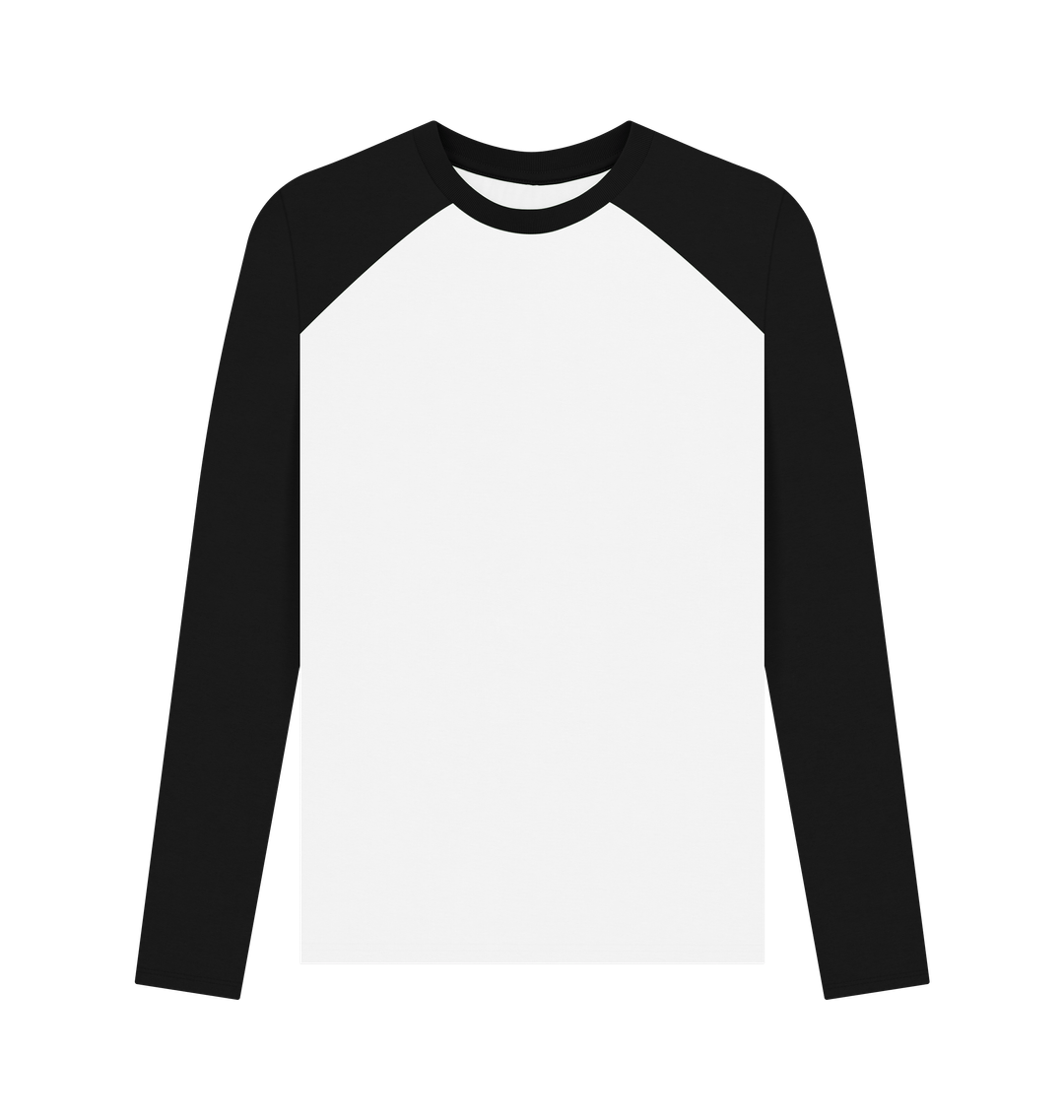 Black-White Printed Baseball T-shirt Front