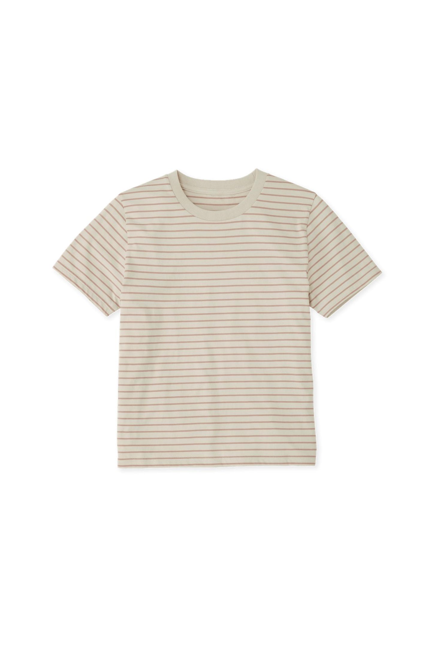 Taupe Stripes Printed T-shirt
