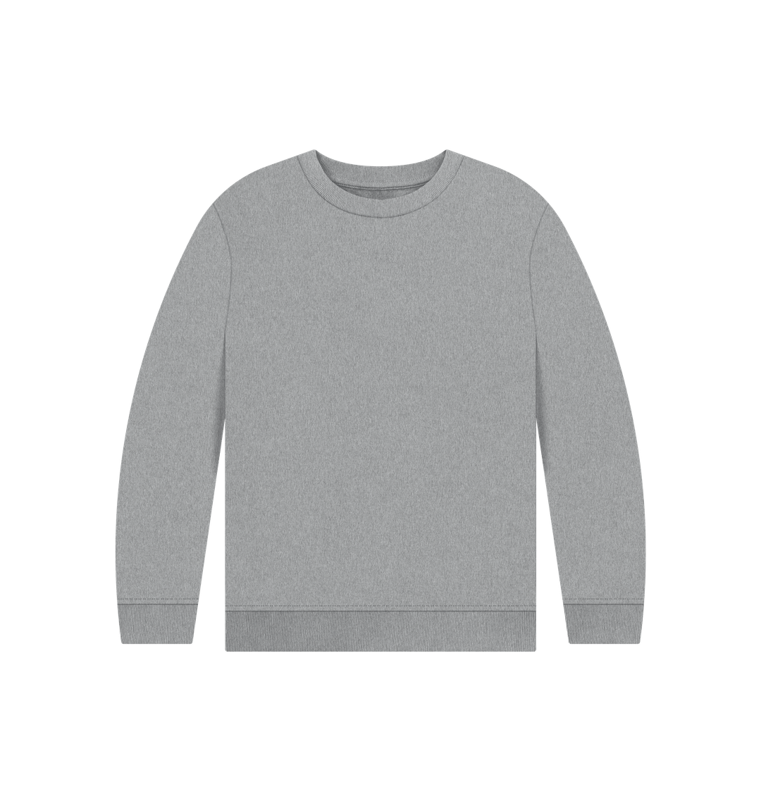 Athletic Grey Printed Kids Jumper Front