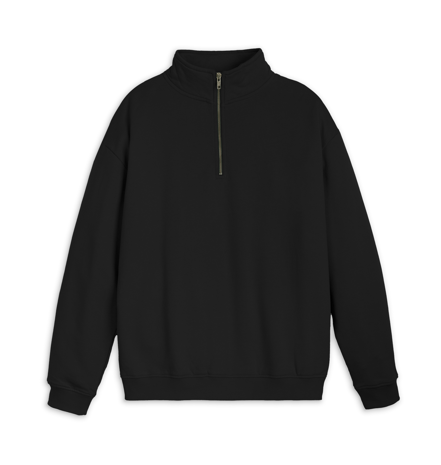 Black Printed Sweater Front