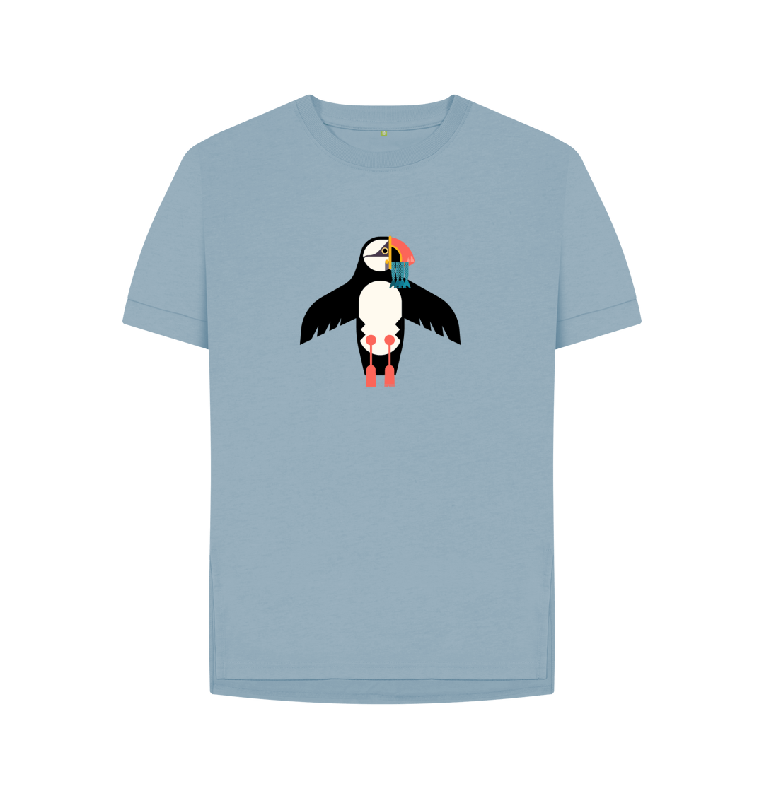 Stone Blue Printed T-shirt