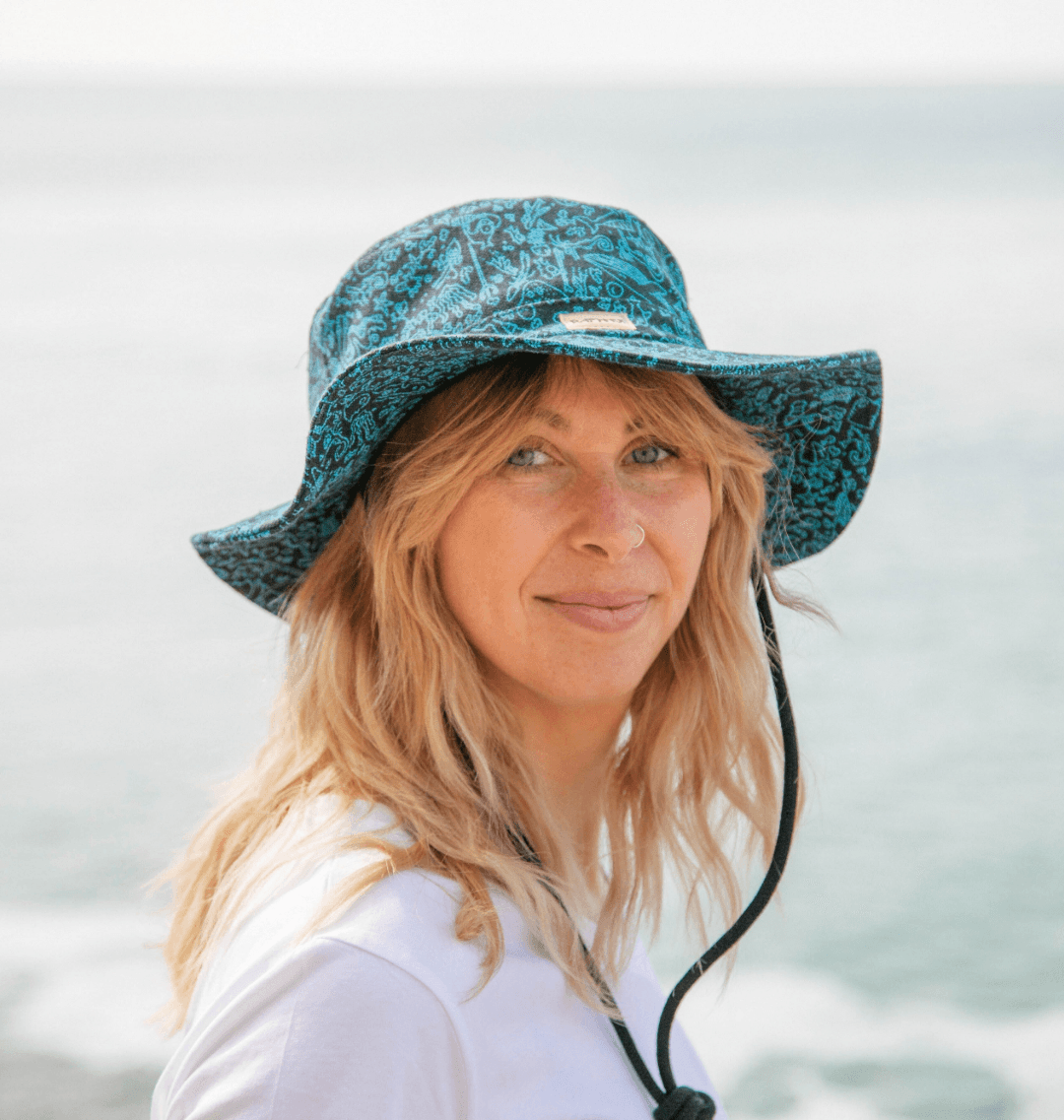 Rapanui women's boonie hat featuring the marine print
