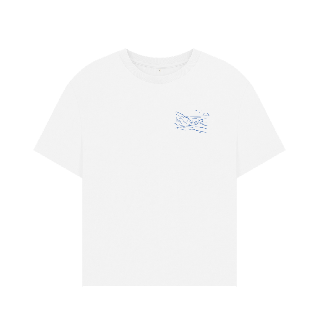 Women's Across The Solent Oversized T - Shirt - Printed T - shirt