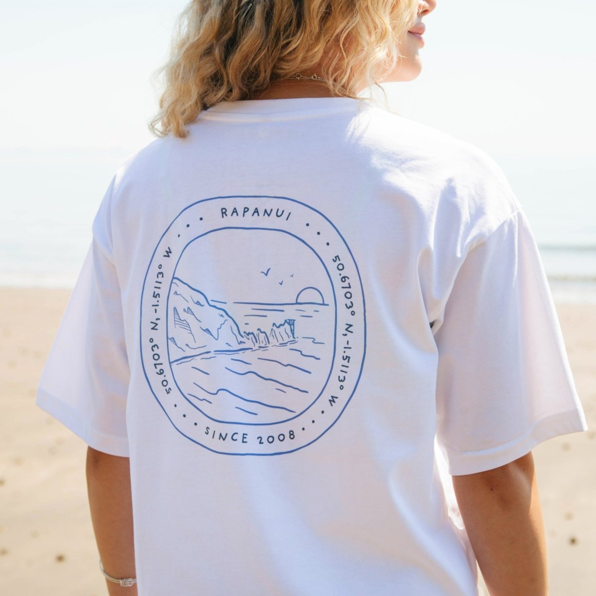 Women's Across The Solent Oversized T - Shirt - Printed T - shirt