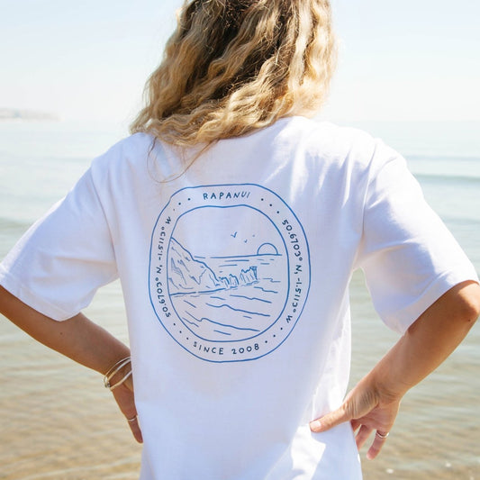 Women's Across The Solent Oversized T - Shirt - Printed T - shirt