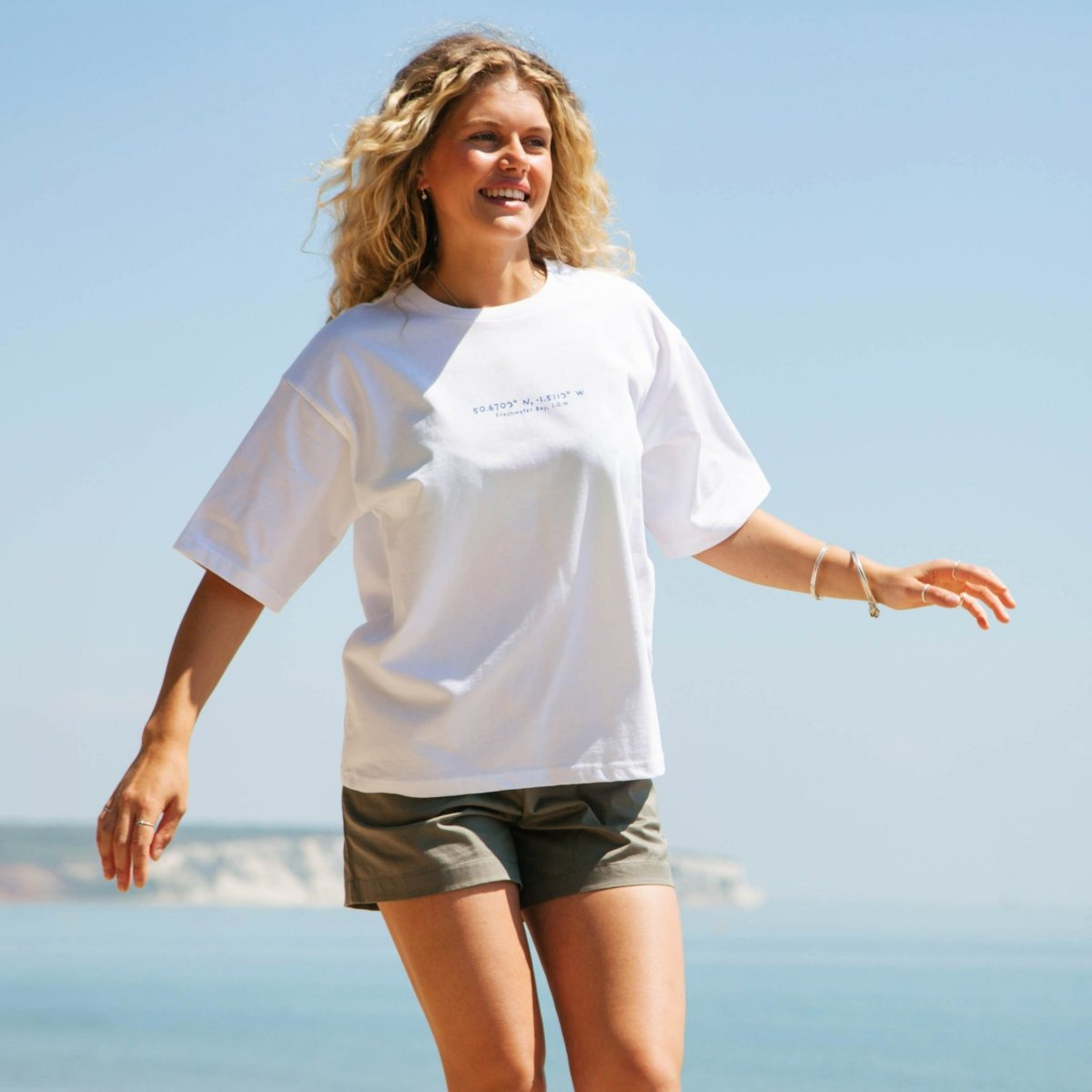 Women's Freshwater Co - ordinates Oversized T - Shirt - Printed T - shirt