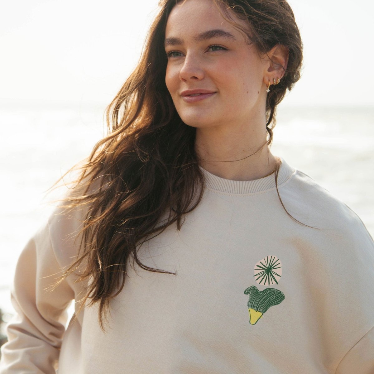Women's Gather Oversized Sweatshirt - Printed Sweatshirt