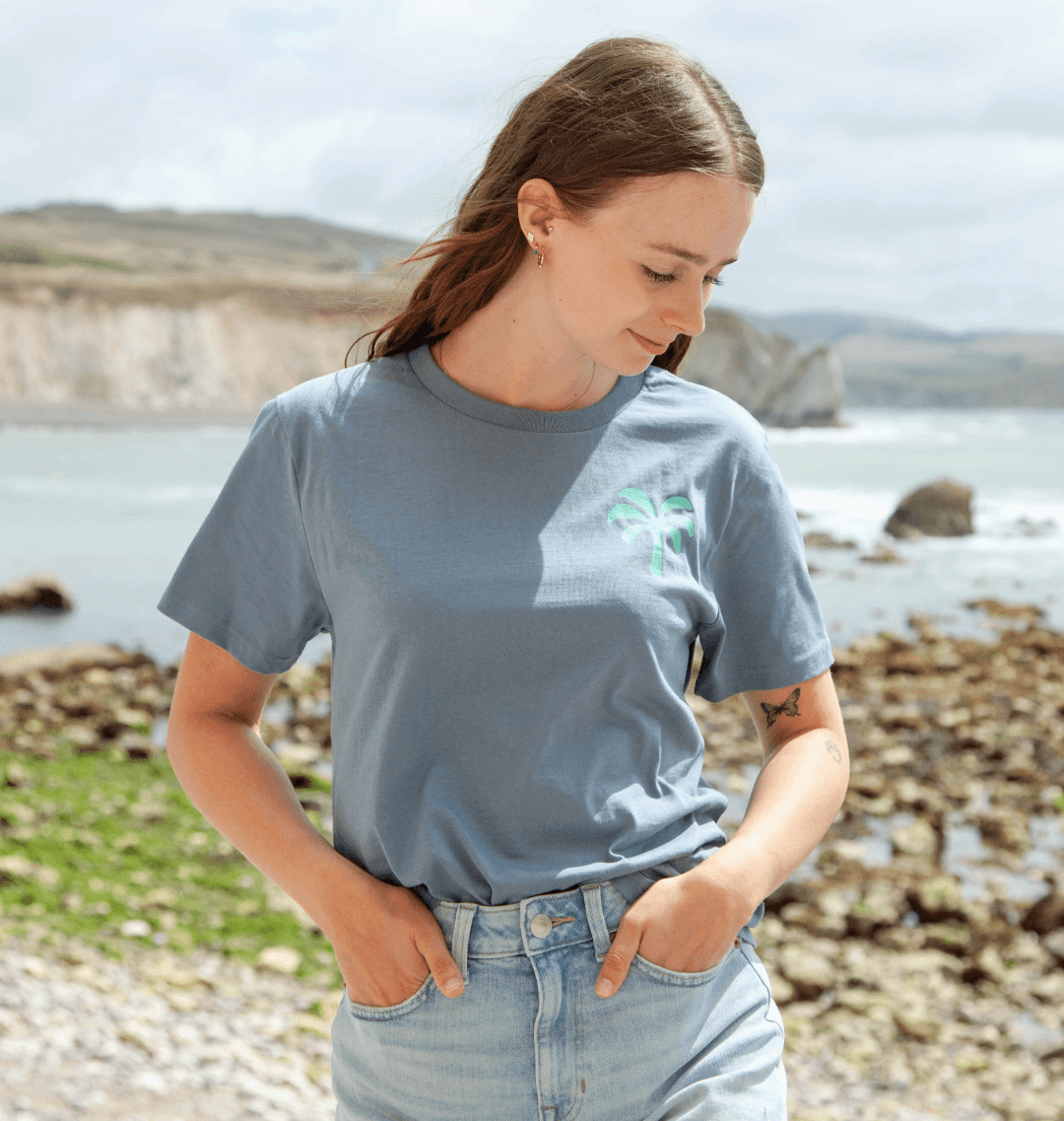 Women's Palm Tree T - shirt - Printed T - shirt