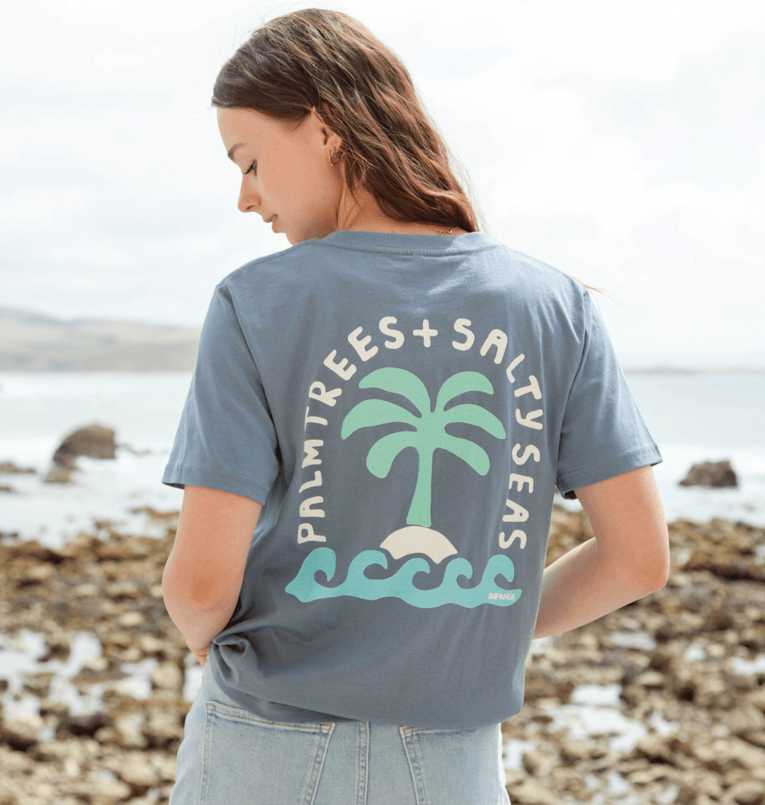 Women's Palm Tree T - shirt - Printed T - shirt