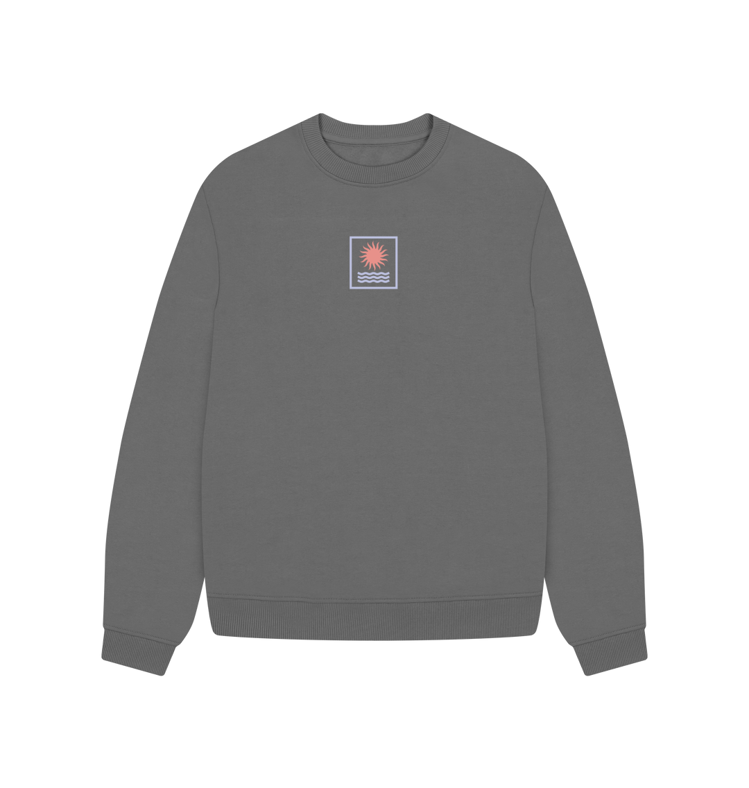 Slate Grey Printed Sweater