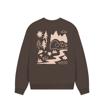 Chocolate Printed Sweater Back