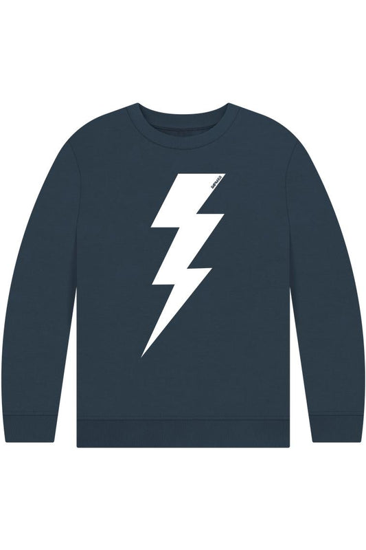 Navy Blue Printed Kids Jumper