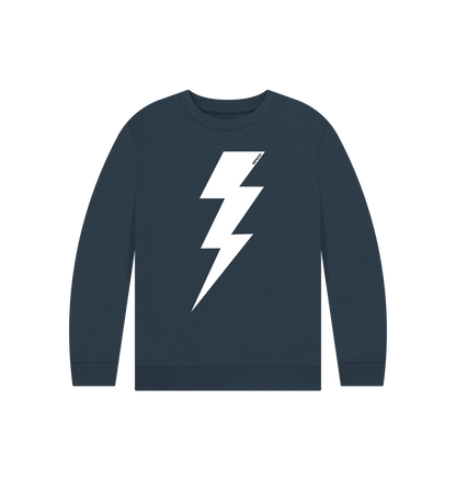 Navy Blue Printed Kids Jumper Front