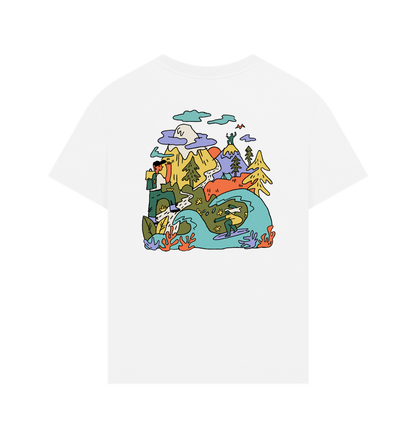 White Printed T-shirt Back