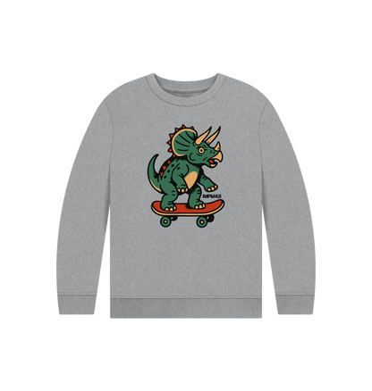 Athletic Grey Printed Kids Jumper Front