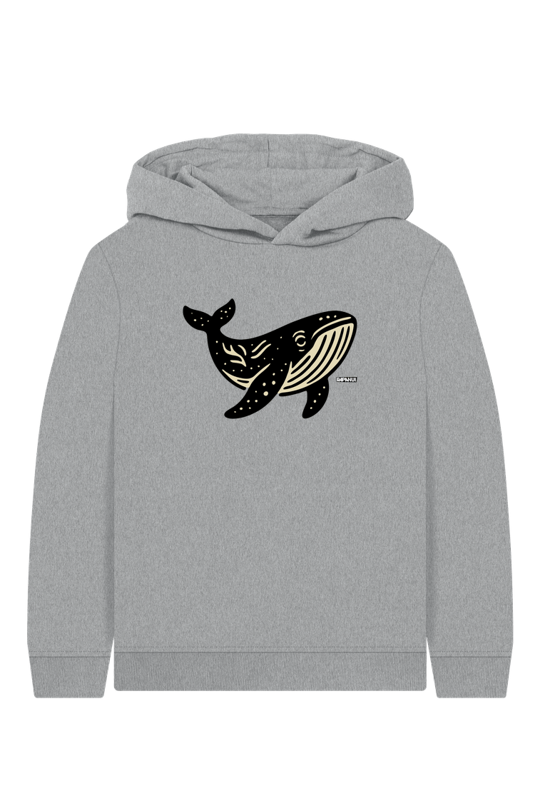 Athletic Grey Printed Kids Hoodie