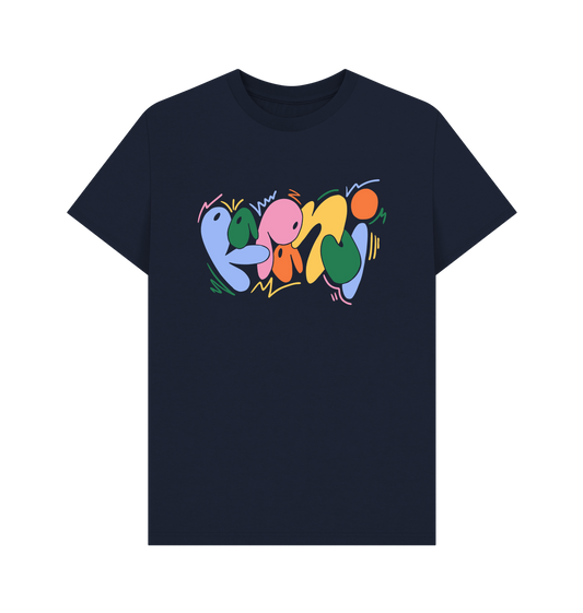 Navy Blue Printed T-shirt