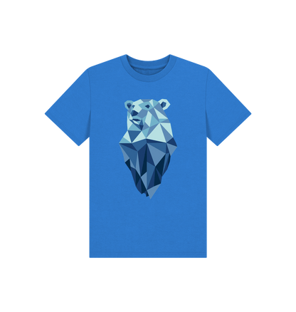 Bright Blue Printed Kids T-Shirt Front