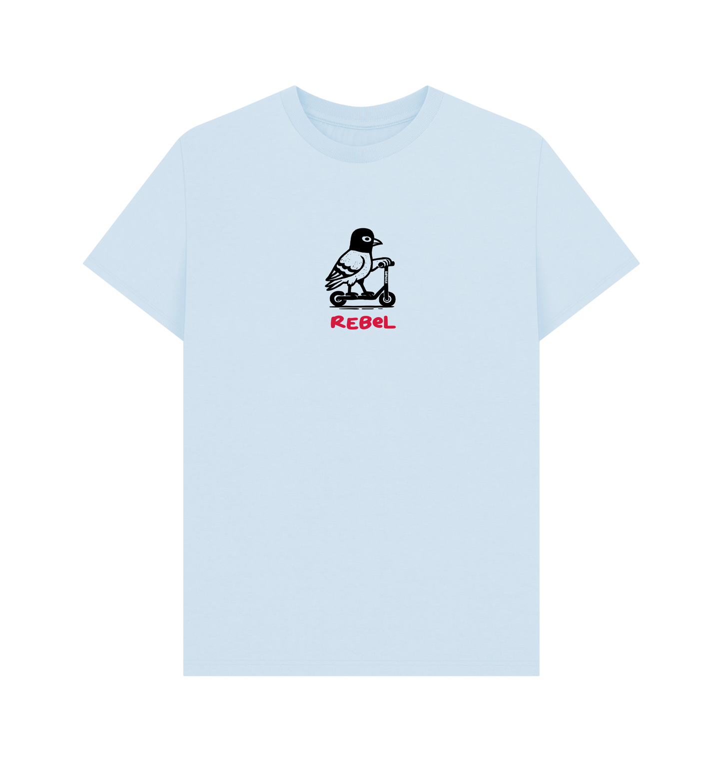 Sky Blue Printed T-shirt Front