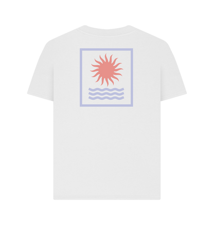 White Printed T-shirt Back