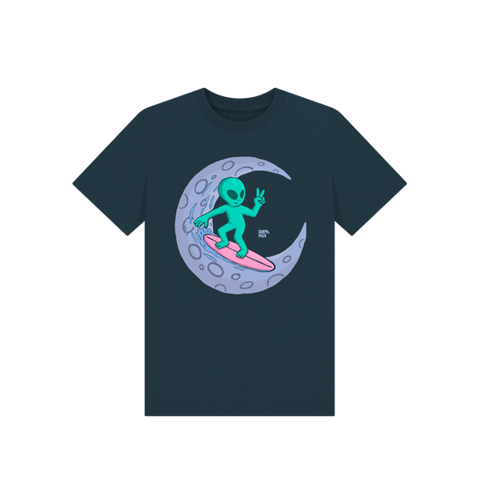 Denim Blue Printed Kids T-Shirt