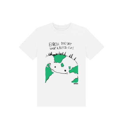 White Printed Kids T-Shirt Front