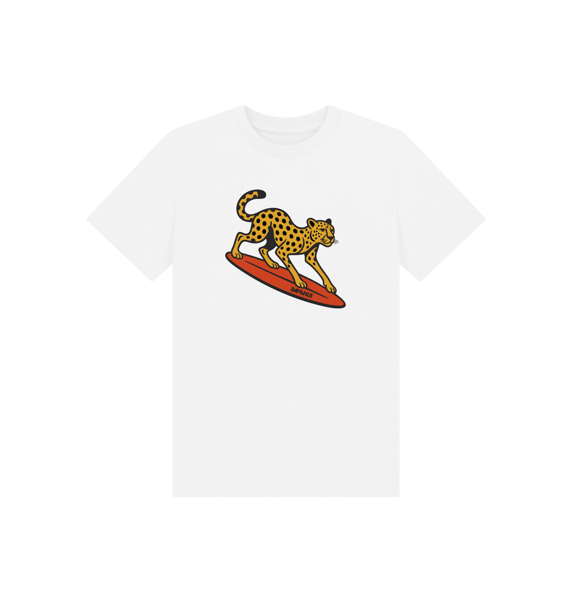 White Printed Kids T-Shirt Front