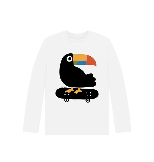 White Printed Kids T-Shirt Front