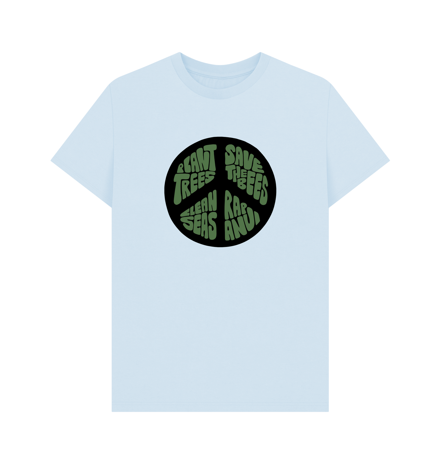 Sky Blue Printed T-shirt Front