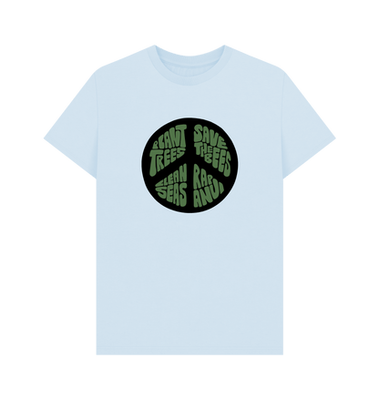 Sky Blue Printed T-shirt Front