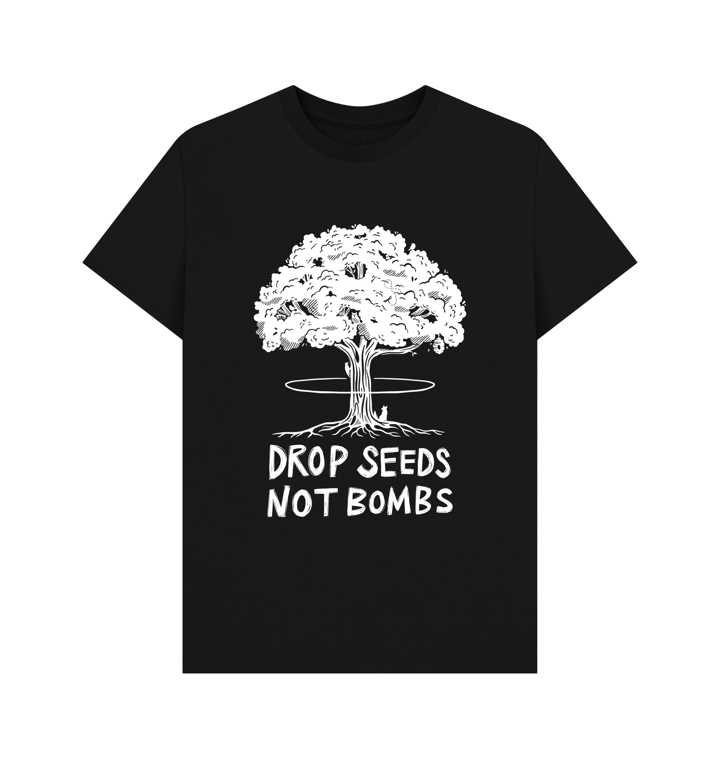 Black Printed T-shirt Front