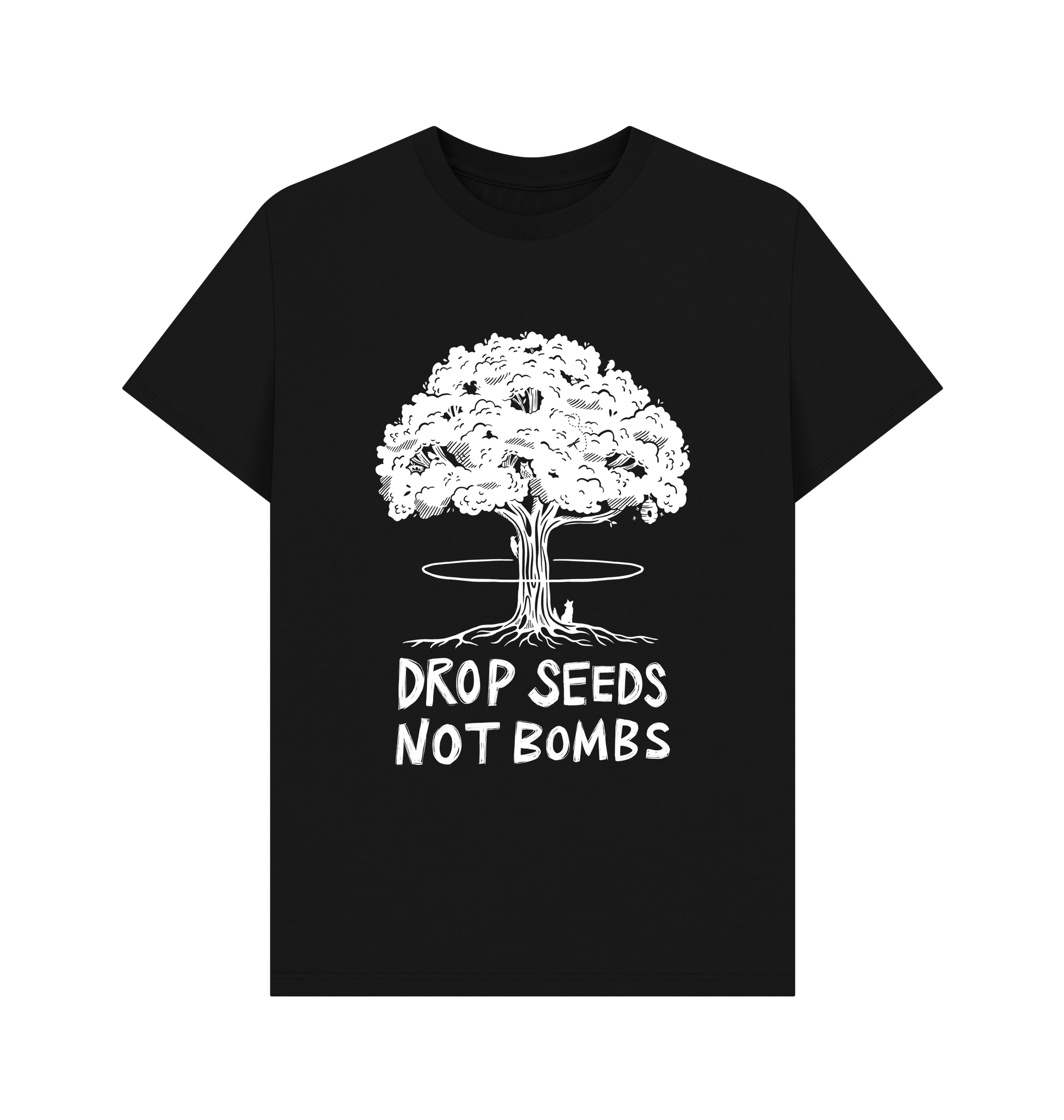 Black Printed T-shirt Front